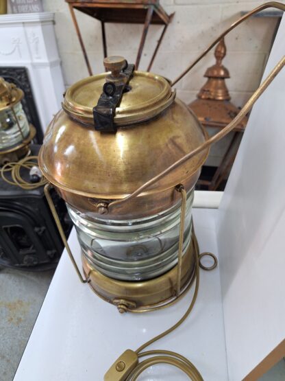 Ships copper and brass lantern - Image 4